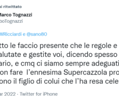 Tognazzi sotterra Ricciardi: sulle restrizioni avete detto «tutto e il contrario di tutto» e gli ricorda che era più famoso come attore