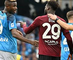 La Salernitana rovina la festa al Napoli: è stata la mano di Dia