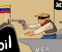 L'azione banditesca di Trump: bombarda il Venezuela e cattura Maduro 