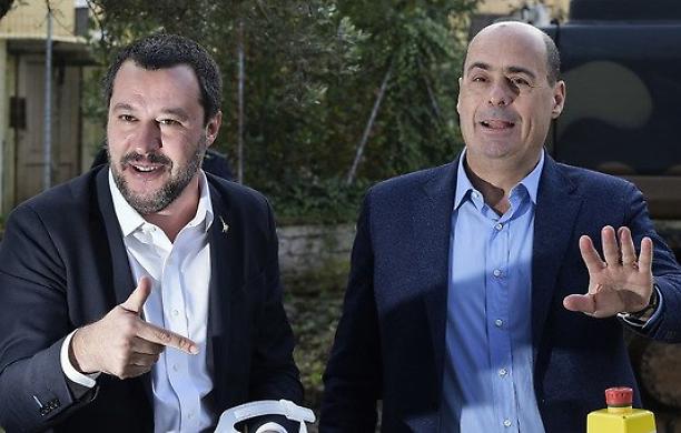 La scappatella galeotta tra il "compagno" Salvini e il "celodurista" Zingaretti