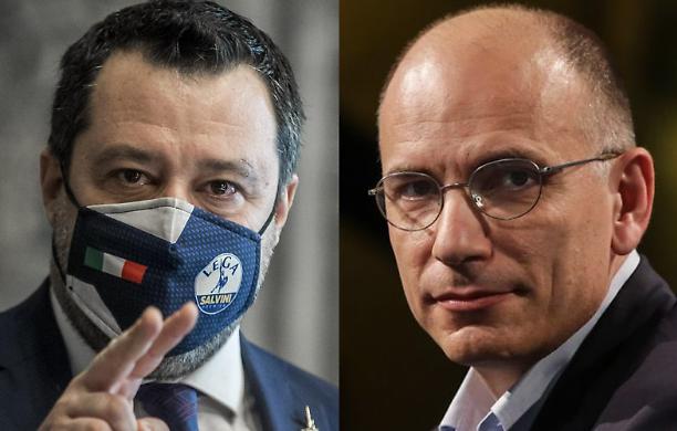 Le scintille tra Letta e Salvini agitano il Governo Draghi, Albertini rinuncia a fare il candidato di centrodestra a Milano