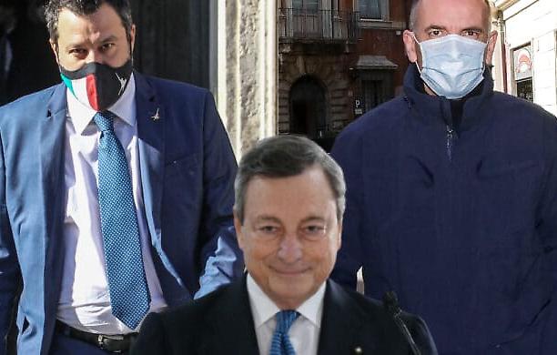 Draghi avanti tra le mine Letta e Salvini