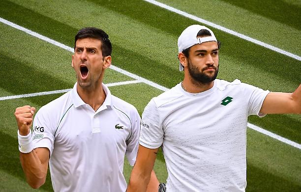 Berrettini piegato a Wimbledon da Djokovic in quattro set