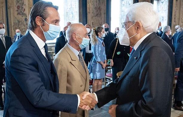 Carlo Colombo con Sergio Mattarella
