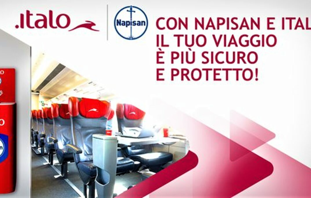 Covid: per i trasporti in sicurezza Italo si affida a Napisan